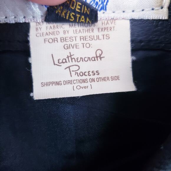 Genuine Leather Thick Black Snap Front Vanguard Biker Vest Men's Size Medium M - Picture 7 of 9